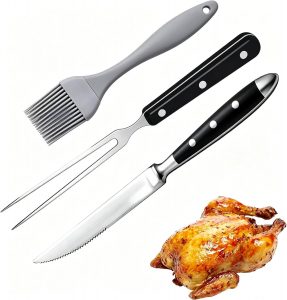 3 St&uuml;ck Fleischgabel Edelstahl, Grillgabel Mit Schwarzem Holzgriff, Steakmesser Und Grillb&uuml;rste, Fleischgabel mit Ergonomischem, 27cm Gesamtl&auml;nge 16cm Klingenl&auml;nge, F&uuml;r Grillen Und Steakzubereitung4.89&euro; ➡️ https://www.amazon.de/dp/B0GCCCLWGM/?tag=preisfehlerheute-21