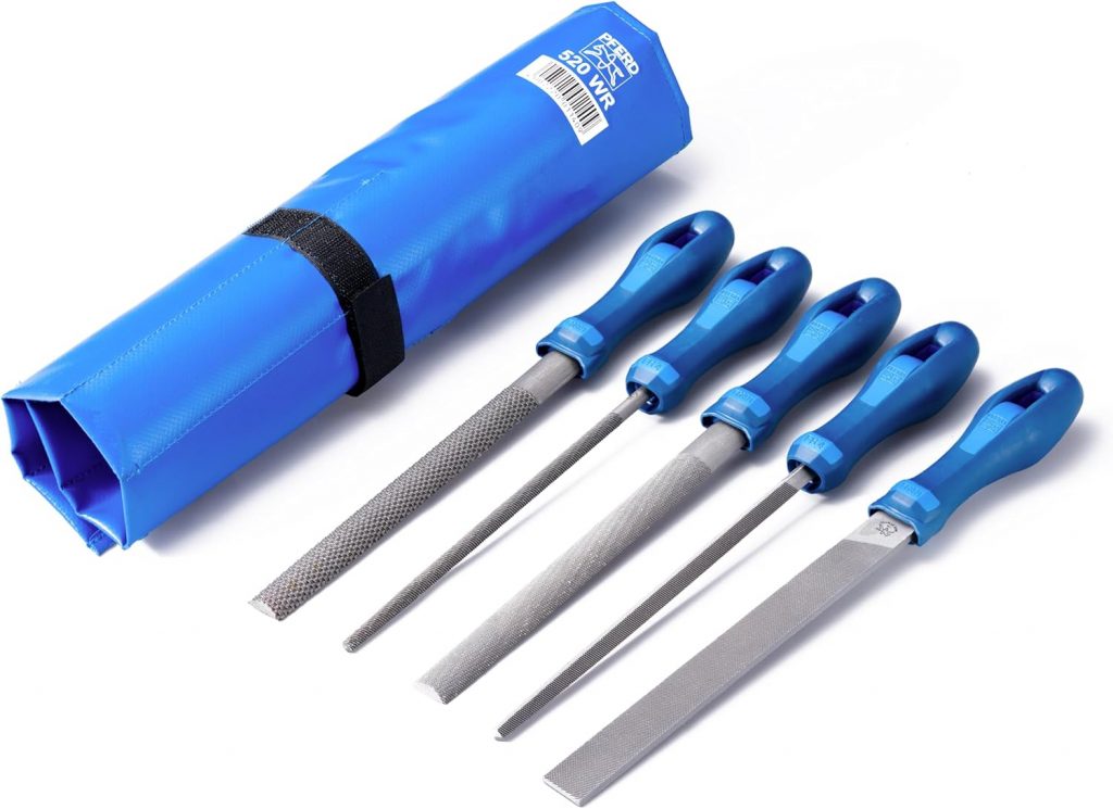 🤴 PFERD TOOLS Werkstattfeilen-Set in PVC-Rolltasche, 5 Feilen, 200mm, 11800520 – für ein umfassendes Anwendungsspektrum geeignet