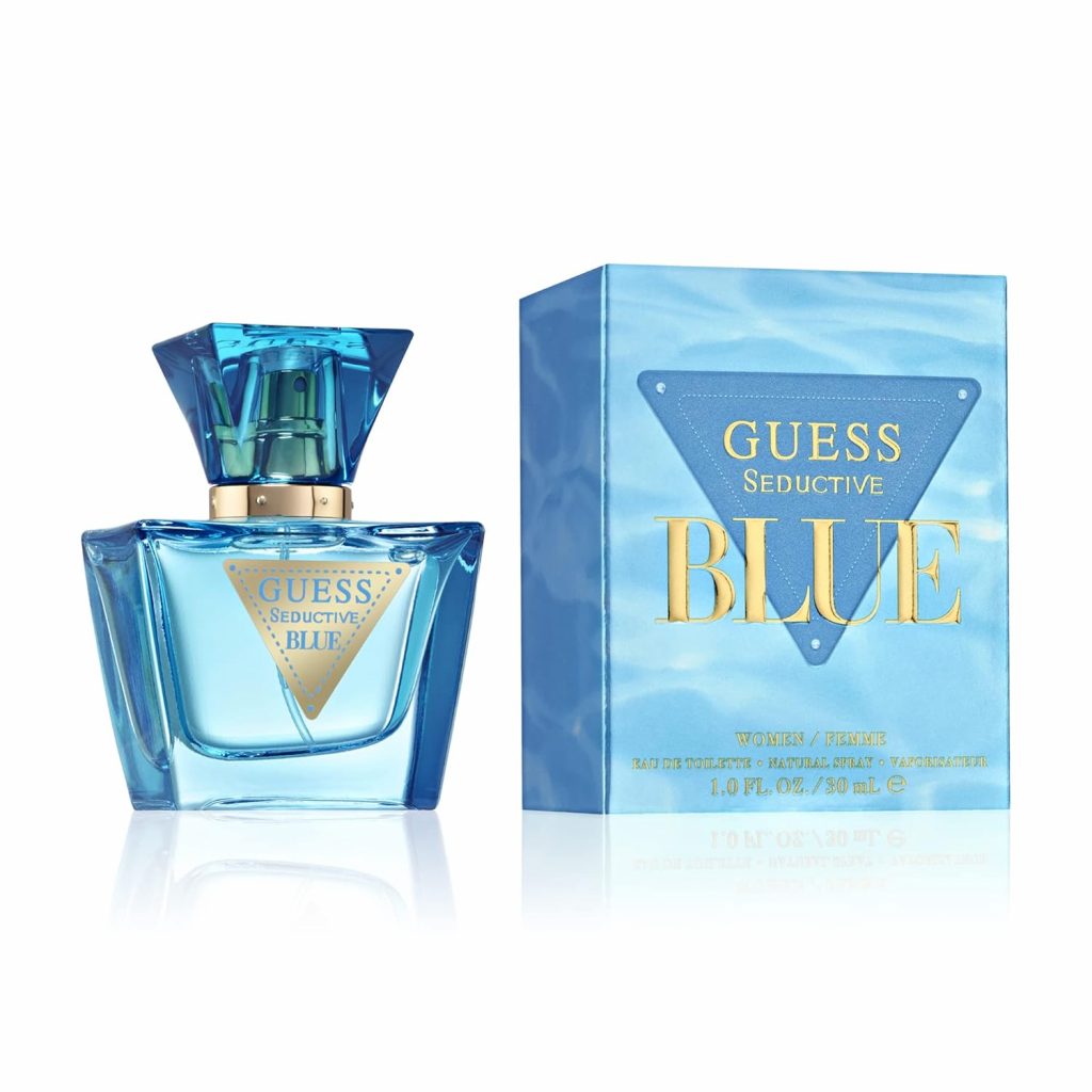 👑 GUESS Seductive Blue, Eau de Toilette für Damen, Blumig-Fruchtiger Duft, Frisch und Süchtig Duft, Lang Anhaltend