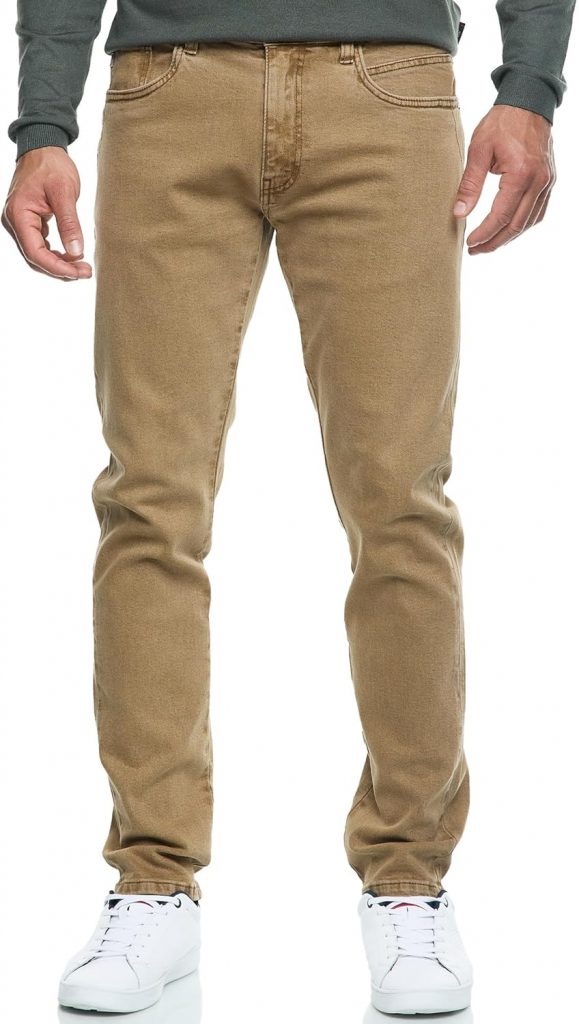 🤴 Indicode Herren INSamario Jeanshose aus 99% Baumwolle mit 5 Taschen | Denim Herrenjeans