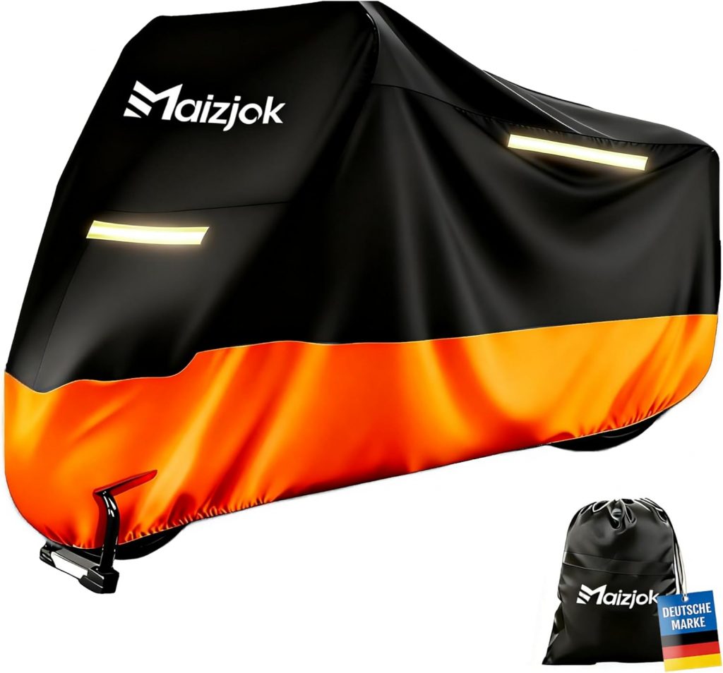 🤴 Maizjok® Motorrad Abdeckplane Outdoor Motorradabdeckung Wasserdicht 210D Motorrad Garage Plane, Motorradplane Abdeckung Winterfest für Motor Straßen/Sport/Adventure/Cruiser/Tourer XXL 275x105x125cm21,99€ statt 29,99€ – 27,0 🔥🚚 Verkauft von The Long und Versand durch Amazon23,045 Bewertungen: 4.5 / 5.0 ⭐️⭐️⭐️⭐️⭐️🛒 zu Amazon https://www.amazon.de/dp/B0BYHPJLWK/?th=1&tag=preisfehlerheute-21#038;psc=1&tag=preisfehlerheute-21
