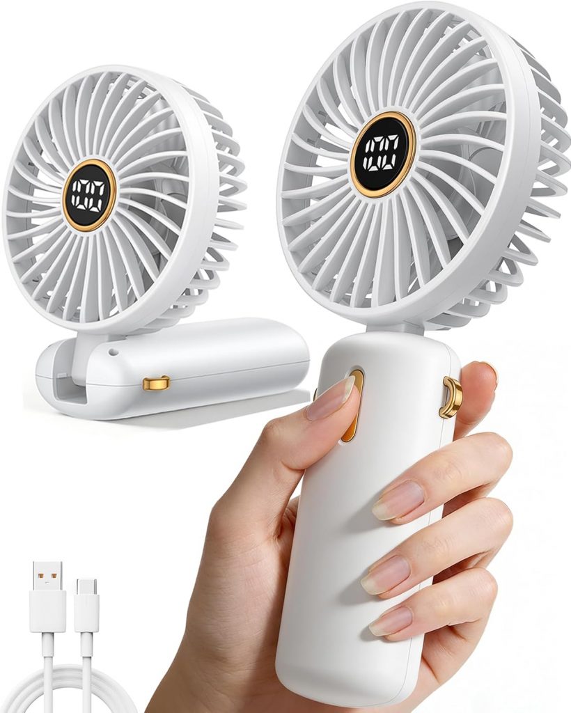 Handventilator-Mini-Ventilator-Akku-Aufladbar-Klein-Hand-Held-USB-Fan Portable Ventilatoren Kleiner Taschenventilator Leise Tragbarer Unterwegs Handy Tischventilator Taschen Electric Kinder Camping3.99€