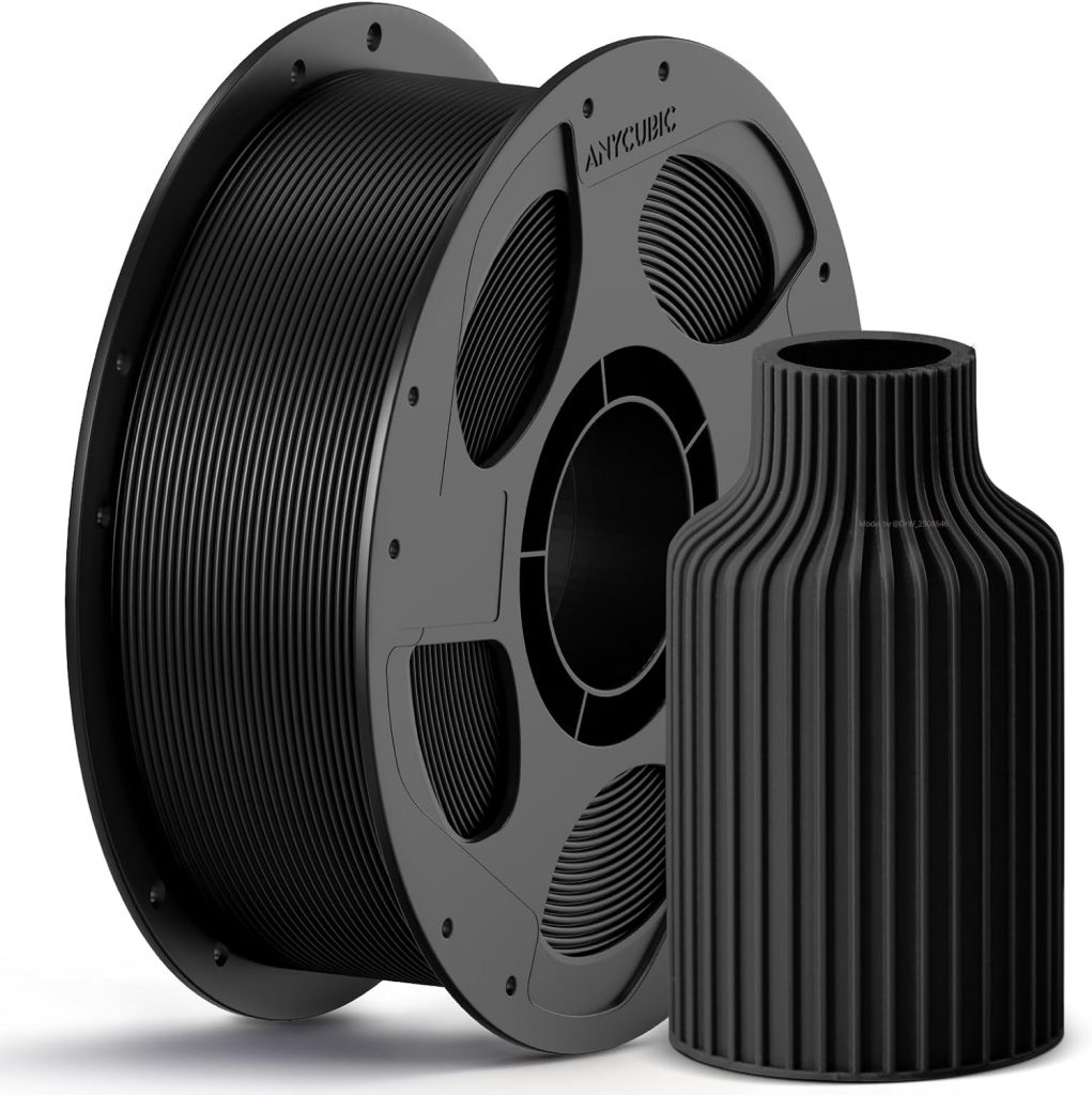 🤴 ANYCUBIC PETG Filament 1,75 mm, Maßgenauigkeit +/- 0,02 mm, 3D-Druck-Filament für 3D-Drucker, Vakuumverpackung, Ordentliche Spule, Schwarz 1KG