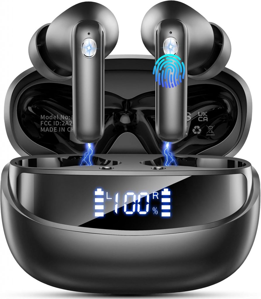Bluetooth Kopfhörer, 2026 Kopfhörer Kabellos Bluetooth 5.4, 50 Std Spielzeit In Ear Kopfhörer mit 4 ENC Noise Cancelling Mics, IP7 Wasserdicht Kabellose Kopfhörer HiFi Stereo, Ohrhörer mit LED-Anzeige24,99€ statt 124,90€➡️ https://www.amazon.de/dp/B0GVNGXJT3/?tag=preisfehlerheute-21