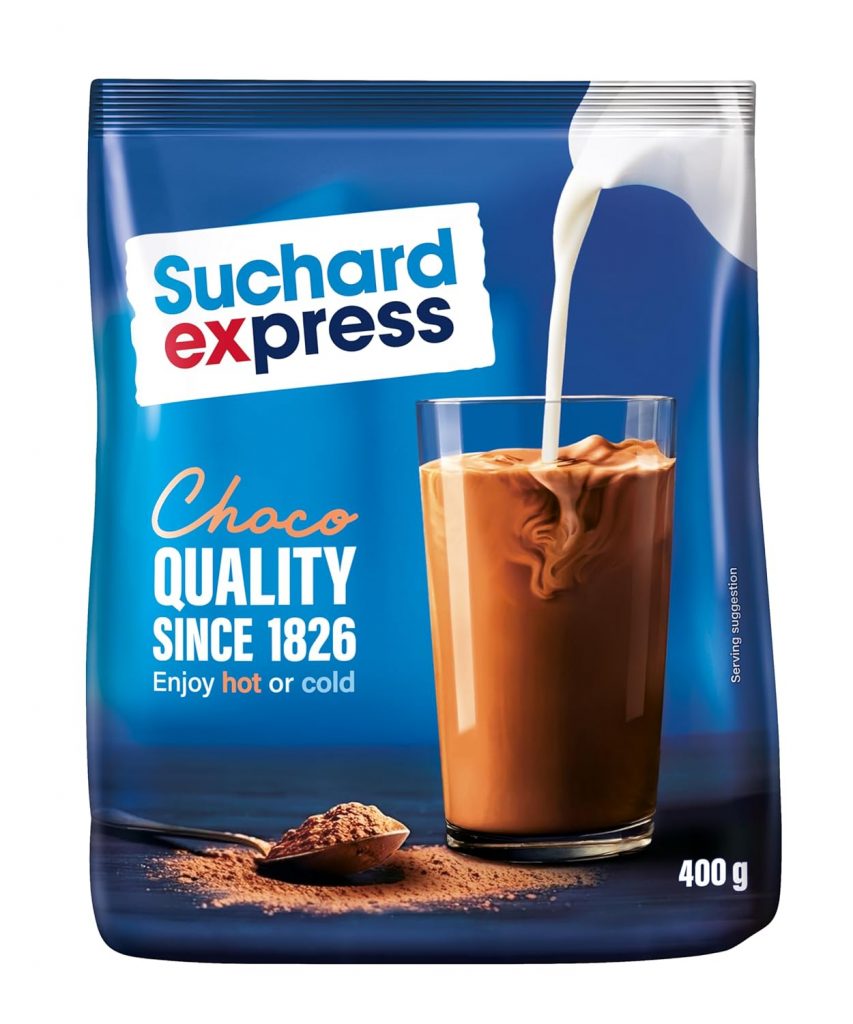 Suchard Express 400g Beutel, Getränkepulver für heiße Schokolade, Nachfüllbeutel, Kakao für kalte oder warme Milch
