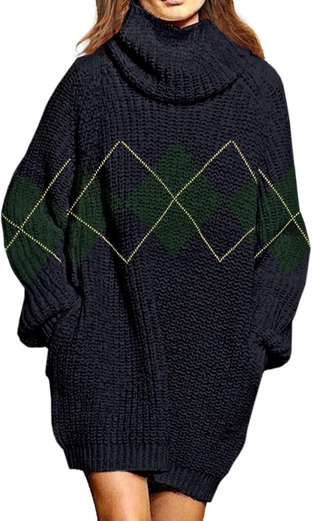 Pink Queen Damen Strickpullover Oversize Pulloverkleid Rollkragen Lose Taschen Langarm Lässig Longpullover Schwarz S8,99€ statt 75,00€➡️ https://www.amazon.de/dp/B0FF9BTZVM/?tag=preisfehlerheute-21