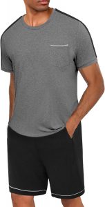 Crewhpo Schlafanz&uuml;ge f&uuml;r Herren Kurz Pyjama Kurzarm Baumwolle Schlafanz&uuml;ge Set mit Kurzarm Oberteil und Schlafanzughose Sommer Nachtw&auml;sche Rundhals8,24&euro; ➡️ https://www.amazon.de/dp/B0DTDQRHPJ/?tag=preisfehlerheute-21