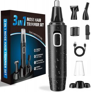 Nasenhaartrimmer, USB Wiederaufladbar Nasenhaarschneider 3 in 1 Set Ohrhaarschneider mit Doppelschneideklingen, Professioneller schmerzfreier Augenbrauen und esichtshaartrimmer f&uuml;r M&auml;nner und Frauen18,99&euro; statt 39,99&euro;➡️ https://www.amazon.de/dp/B0B6H8ZNGX/?tag=preisfehlerheute-21