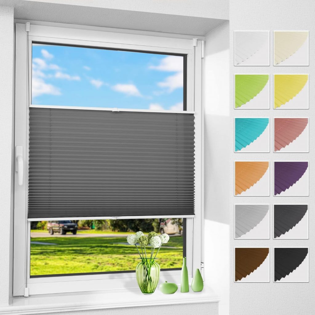 Allesin Plissee ohne Bohren Plissees Klemmfix Anthrazit 40x120cm(BxH), Plisseerollo Faltrollo mit Klemmträger, Jalousie Rollos für Fenster und Tür, Sichtschutz und Sonnenschutz8,07€ statt 18,19€➡️ https://www.amazon.de/dp/B082Y3DDD7/?tag=preisfehlerheute-21