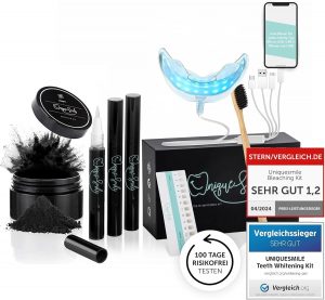 Hochwertiges Teeth whitening kit von UniqueSmile - Testsieger 2023-100 Tage risikofrei testen - All in One Bundle f&uuml;r Zahnaufhellung & wei&szlig;e Z&auml;hne - Zahn Bleaching Set (Premium-Set)35,91&euro; statt 69,90&euro;➡️ https://www.amazon.de/dp/B085BW3KJL/?tag=preisfehlerheute-21