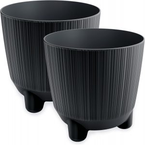 PECZEKO Blumentopf matt, Pflanzk&uuml;bel mit Beinen, Dekorativer Topf f&uuml;r, gro&szlig; und klein Pflanzen, 2er-Set blumenk&uuml;bel, blumenk&uuml;bel kr&auml;utertopf (2 Pack) Anthrazit, &oslash; 15 cm6,00&euro; statt 12,99&euro;➡️ https://www.amazon.de/dp/B0DS62ZZ58/?tag=preisfehlerheute-21