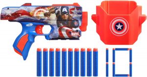 Nerf Marvel Captain America Dart-Blaster mit 10 Nerf Elite Schaumstoff-Darts und Holster f&uuml;r Munition, Outdoor-Spielzeug mit Abschussvorrichtung und Spannschlitten, originelles Geschenk8,50&euro; statt 19,94&euro;➡️ https://www.amazon.de/dp/B0CBKQVMJC/?tag=preisfehlerheute-21