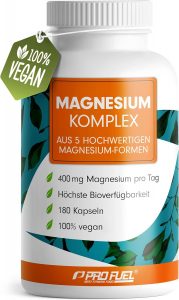 Magnesium Komplex 180 Kapseln, 400 mg elementares Magnesium pro Tag, 5 hochwertige Formen: Mag.-Oxid, Citrat, Bisglycinat, Malat & Ascorbat, laborgepr&uuml;ft mit Zertifikat, Vorrat f&uuml;r 3 Monate7,96&euro; statt 17,95&euro;➡️ https://www.amazon.de/dp/B082VJ2ZLH/?tag=preisfehlerheute-21