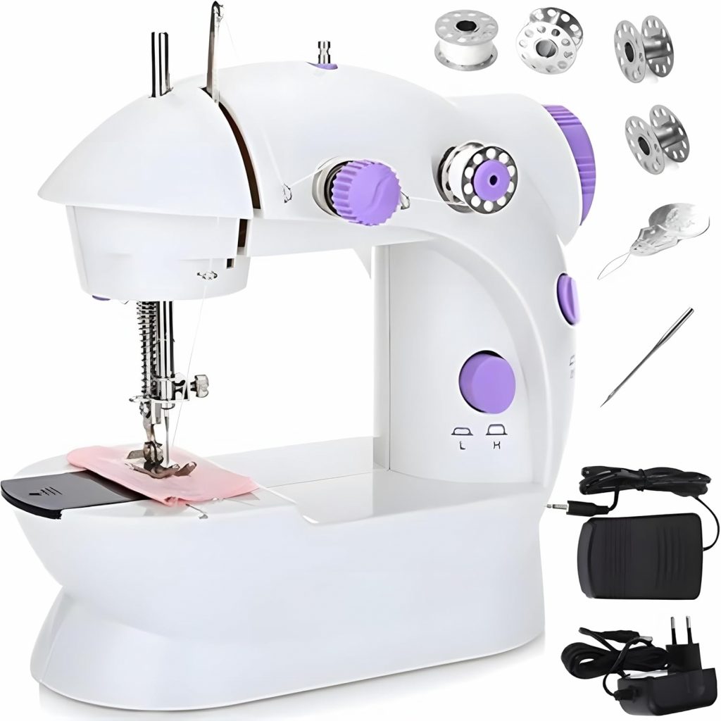 Retoo 230V Elektrische Mini-Nähmaschine mit 2 Geschwindigkeiten und Fußpedal, Automatisches Nähset mit 1 Garnspulen, 3 leeren Spulen und Nadel, Automatisches tragbares Nähset, Weiß11.99€ ➡️ https://www.amazon.de/dp/B09HH49G8Y/?tag=preisfehlerheute-21