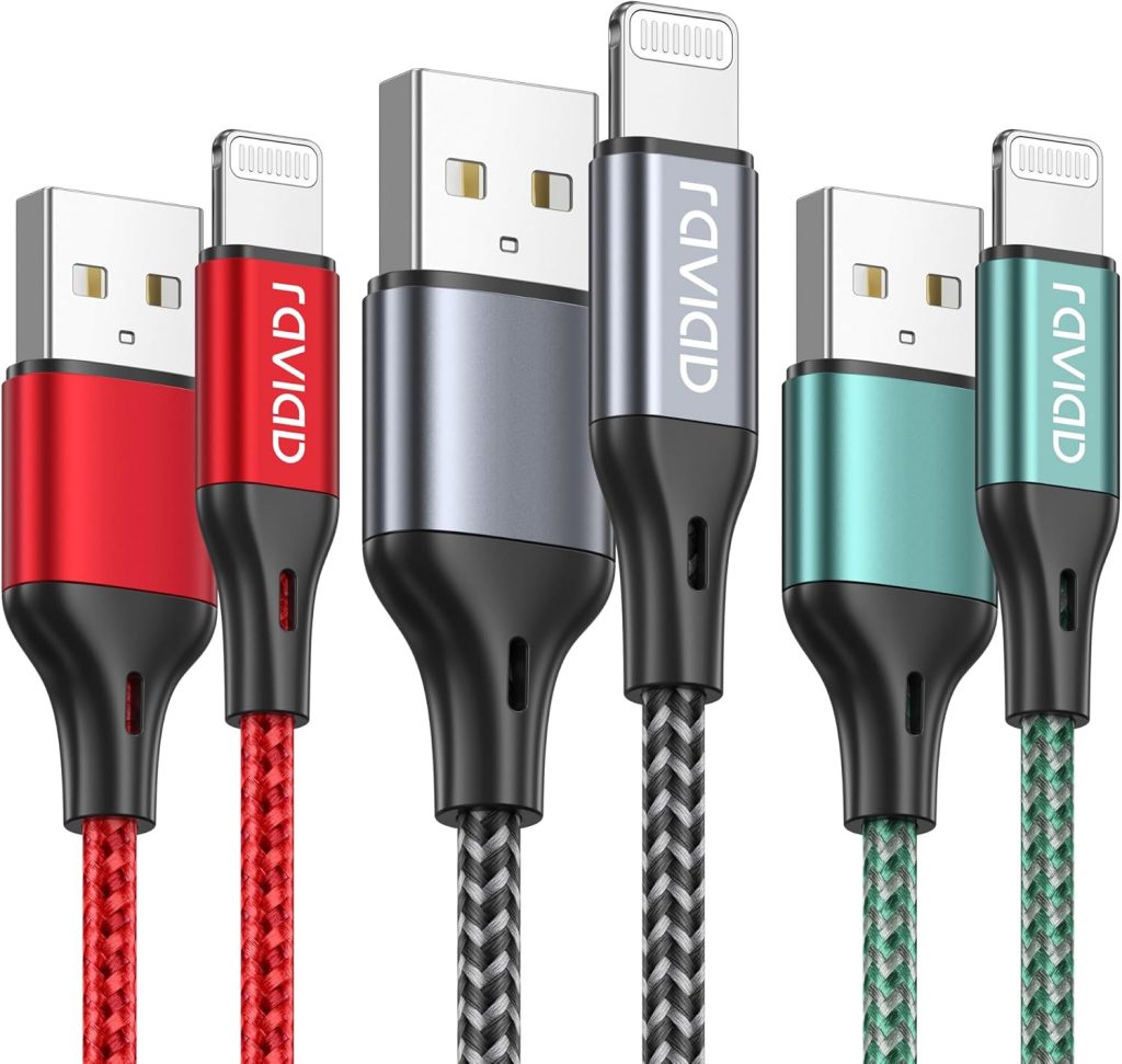👑 RAVIAD iPhone Ladekabel, Lightning Kabel [3Pack 2M] Ladekabel iPhone Schnellladekabel MFi Zertifiziert USB Lightning LadeKabel für iPhone 14 13 12 11 Pro Max Mini XR XS X 8 7 6 6s Plus 5 SE