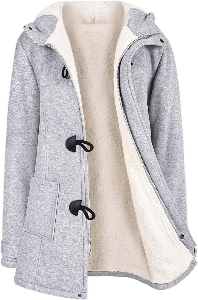 Nadeer Plüsch Jacken Für Damen Mantel Trenchcoat Kapuzenjacke Hornknöpfe Winter Parka Wollmäntel Winterjacke Fleece Hoodie Coat Kapuzen Wintermantel (Dunkelgrau,S)14.99€ ➡️ https://www.amazon.de/dp/B0CD1ZJSTP/?tag=preisfehlerheute-21