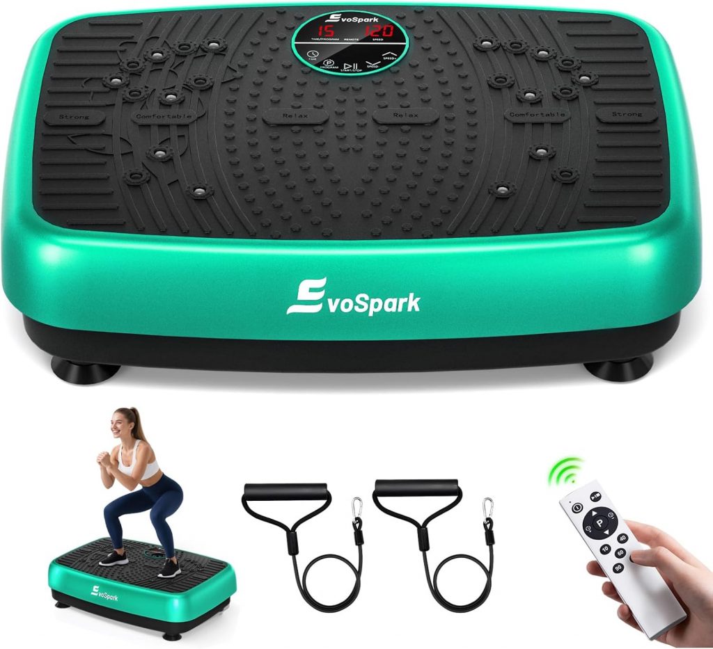 Vibrationsplatte, EvoSpark Vibrationsplatte Testsieger 2025 Verbesserte mit Doppelmotoren für Abnehmen, Ganzkörpertraining - Massagegerät, 450 LBS Power Vibration Plate für Home Workout(Grün)89,99€ statt 159,99€➡️ https://www.amazon.de/dp/B0GD64H5MH/?tag=preisfehlerheute-21