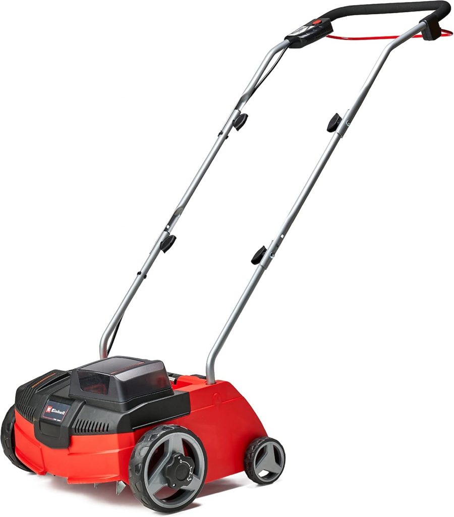 🤴 Einhell Akku-Vertikutierer-Lüfter GC-SC 36/31 Li-Solo Power X-Change (Lithium-Ionen, 36 V, 31 cm Arbeitsbreite, 3-in-1-Kombi, kugelgelagerte Messerwalze mit 8 Messern, ohne Akku und Ladegerät)