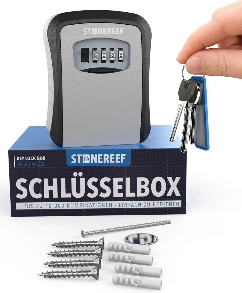 Schlüsselbox mit Zahlencode – Wetterfester Schlüsseltresor für Außen – Key Safe mit Metall-Front für Wandmontage – Ideal für Airbnb, Ferienhaus, Garage, Pflege & Handwerker8,49€ statt 14,99€➡️ https://www.amazon.de/dp/B0F9WBRYZD/?tag=preisfehlerheute-21