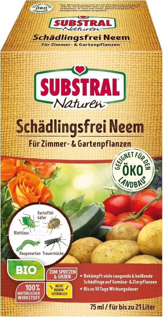 🤴 Substral Naturen Bio Schädlingsfrei Neem, 75ml Konzentrat gegen saugende und beißende Schädlinge an Gemüse- und Zierpflanzen16,39€ statt 22,99€ – 29,0 🔥🚚 Verkauft durch Amazon und Versand durch Amazon2,227 Bewertungen: 4.4 / 5.0 ⭐️⭐️⭐️⭐️🛒 zu Amazon https://www.amazon.de/dp/B00P15X5QA/?th=1&tag=preisfehlerheute-21#038;psc=1&tag=preisfehlerheute-21