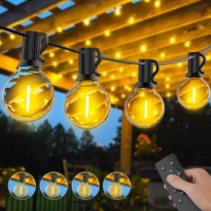 LED Lichterkette Au&szlig;en Strom 30M, Dimmbar Outdoor Lichterketten Aussen mit 50+2 G40 Gl&uuml;hbirnen, Wasserdicht Garten Lichterkette mit Fernbedienung f&uuml;r Terrasse Party Balkon Gartenbeleuchtung29,99&euro; statt 59,99&euro;➡️ https://www.amazon.de/dp/B0GD7PRZC9/?tag=preisfehlerheute-21