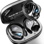 Bluetooth Kopfhörer Sport mit APP, 75Std Kopfhörer Kabellos Bluetooth 5.4, Tiefer Bass Hi-Fi Stereo, IP-X8 Wasserdicht Wireless Headphones, ENC Noise Cancelling Earbuds, USB-C in Ear Ohrhörer Joggen
