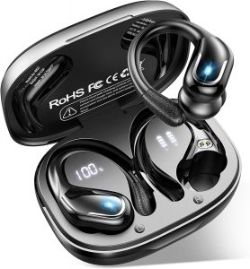 Bluetooth Kopfh&ouml;rer Sport mit APP, 75Std Kopfh&ouml;rer Kabellos Bluetooth 5.4, Tiefer Bass Hi-Fi Stereo, IP-X8 Wasserdicht Wireless Headphones, ENC Noise Cancelling Earbuds, USB-C in Ear Ohrh&ouml;rer Joggen