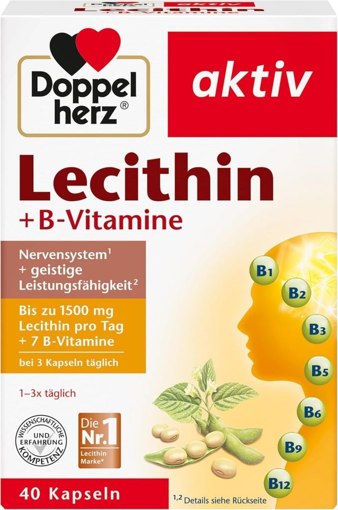 Doppelherz Lecithin – Nahrungsergänzungsmittel mit Vitamin B1, B2 und B6 als Beitrag zur normalen Funktion des Nervensystems – 1 x 40 Kapseln1,52€ statt 3,99€➡️ https://www.amazon.de/dp/B003OEBYF4/?tag=preisfehlerheute-21