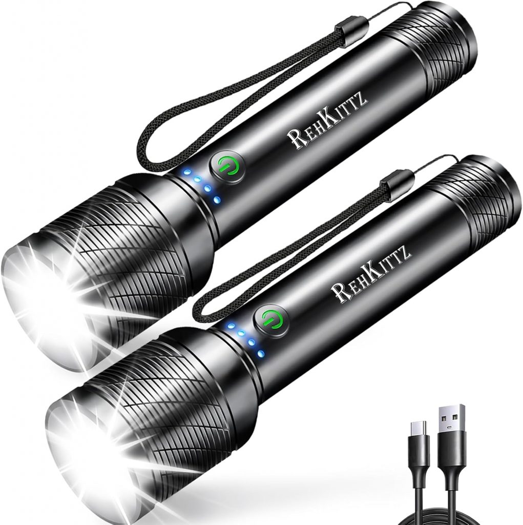 👑 REHKITTZ LED Taschenlampe Extrem Hell 2200 Lumen Aufladbar(mit Integriertem Akku Hoher Kapazität),Mini Taschenlampe mit Batterieanzeige,Lange Laufzeit,Aluminiumlegierung,5 Lichtmodi,Zoombar(2 Stück)12,49€ statt 12,99€ – 4,0 🔥🚚 Verkauft von 4US und Versand durch Amazon1,308 Bewertungen: 4.7 / 5.0 ⭐️⭐️⭐️⭐️⭐️🛒 zu Amazon https://www.amazon.de/dp/B0D2ZYNGMS/?th=1&tag=preisfehlerheute-21#038;psc=1&tag=preisfehlerheute-21