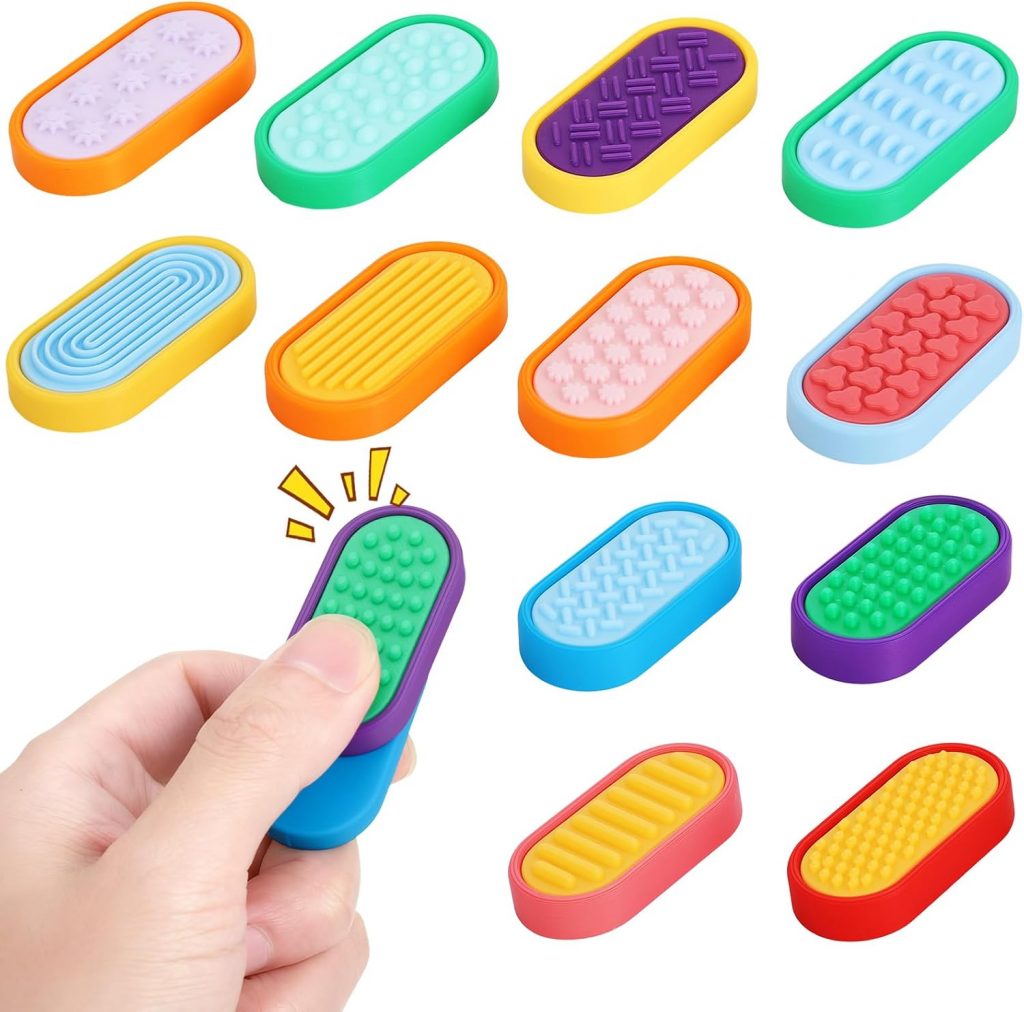 Fidget Toys,12 Stück Magnetische Slider Sensory Toys für Autismus & ADHS, Stressabbau Sensorik Anti Stress Spielzeug für Erwachsene und Kinder, Ruhiges Fidget Toy zur Konzentration2.59€