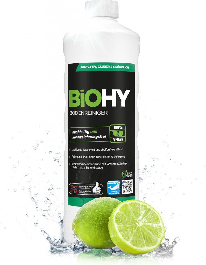 BiOHY Bodenreiniger (1l Flasche) | Konzentrat für alle Reinigungsgeräte und alle Hartböden | angenehmer Geruch und streifenfreie Reinigung | ideal für Laminat, PVC & Stein | Bio Konzentrat7,98€ statt 18,56€➡️ https://www.amazon.de/dp/B07MDHMSHP/?tag=preisfehlerheute-21