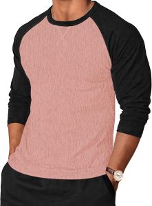 TARAINYA Herren T-Shirt Baumwolle Rundhals Shirts Langarmshirt Basic Tshirts Raglan&auml;rmel Longsleeve M&auml;nner Rosa Schwarz 3XL9,99&euro; statt 35,99&euro;➡️ https://www.amazon.de/dp/B0FF9V8YBJ/?tag=preisfehlerheute-21