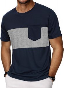Wayleb Herren T-Shirt mit Brusttasche - Zweifarbiges Kurzarm Shirt Rundhals - Formstabiles Basic Tshirt f&uuml;r Freizeit & B&uuml;ro - Passgenaues Colorblock Oberteil S-3XL Grau4,99&euro; ➡️ https://www.amazon.de/dp/B0G7XHDV8T/?tag=preisfehlerheute-21