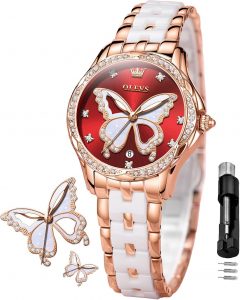 👑 OLEVS Damen-Diamantuhr Elegante Luxus-Armbanduhr Damenuhr aus Ros&eacute;gold mit Keramikglas64,12&euro; statt 138,00&euro; - 54,00 % 🔥🚚 Verkauft von SHELOUDE und Versand durch Amazon179 Bewertungen: 4.2 / 5.0 ⭐️⭐️⭐️⭐️🛒 zu Amazon https://www.amazon.de/dp/B0F17LBPBH/?tag=preisfehlerheute-21