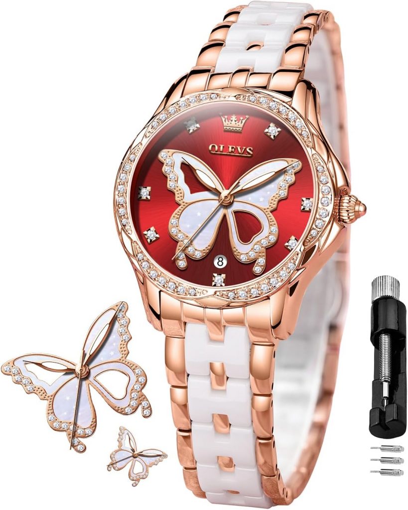 👑 OLEVS Damen-Diamantuhr Elegante Luxus-Armbanduhr Damenuhr aus Roségold mit Keramikglas64,12€ statt 138,00€ - 54,00 % 🔥🚚 Verkauft von SHELOUDE und Versand durch Amazon179 Bewertungen: 4.2 / 5.0 ⭐️⭐️⭐️⭐️🛒 zu Amazon https://www.amazon.de/dp/B0F17LBPBH/?amp%3Btag=preisfehlerheute-21&tag=preisfehlerheute-21