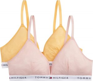 Tommy Hilfiger Damen 2er Pack Triangel BHS Gerippt, Mehrfarbig (Foggy Pink/Valencia Orange), M14,55€ statt 44,90€➡️ https://www.amazon.de/dp/B0DT1JP4QW/?tag=preisfehlerheute-21