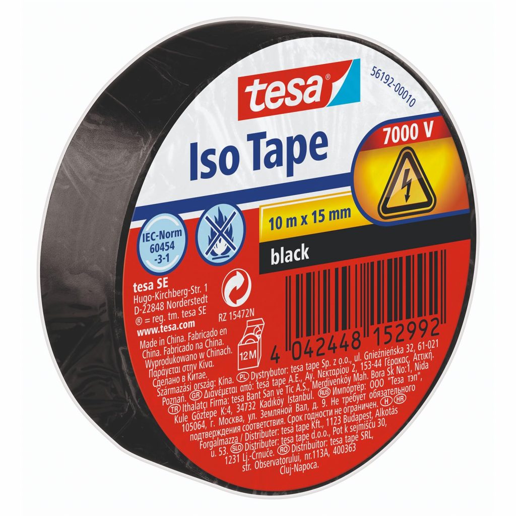 tesa Isolierband - Selbstklebendes Isolierband, hitzebest&auml;ndig - Zum Isolieren, Reparieren und B&uuml;ndeln - 1 x 10m - Schwarz1,25&euro; statt 2,39&euro;➡️ https://www.amazon.de/dp/B004SQLWH2/?tag=preisfehlerheute-21