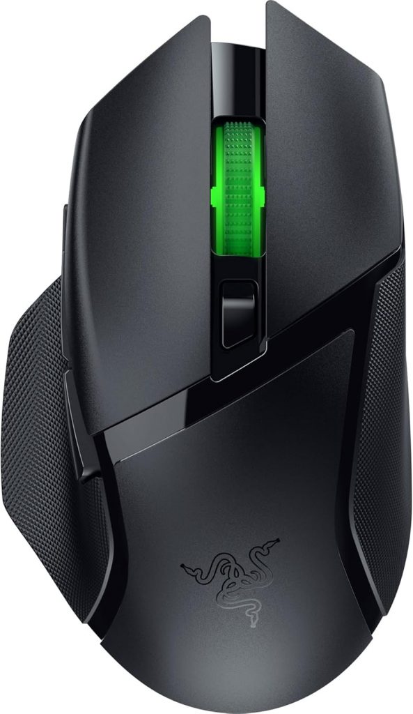 Razer Basilisk V3 X HyperSpeed – Kabellose Gaming-Maus (Ikonische Ergonomische Form mit 9 Anpassbaren Bedienelementen, HyperSpeed Wireless, 5G Advanced 18K Optical Sensor, Chroma RGB) Schwarz