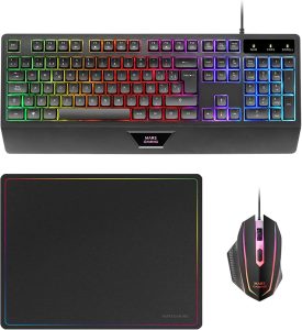Mars Gaming MCP124, Franz&ouml;sisch Layout, 3in1 Gaming Combo, Ergonomische H-Mech LED RGB Tastatur, RGB Maus 3200DPI HUANO Switches, Nanotextil-Mauspad 360x260mm, Multiplattform-Kompatibilit&auml;t, Schwarz9,99&euro; ➡️ https://www.amazon.de/dp/B0D7MGP7MN/?tag=preisfehlerheute-21