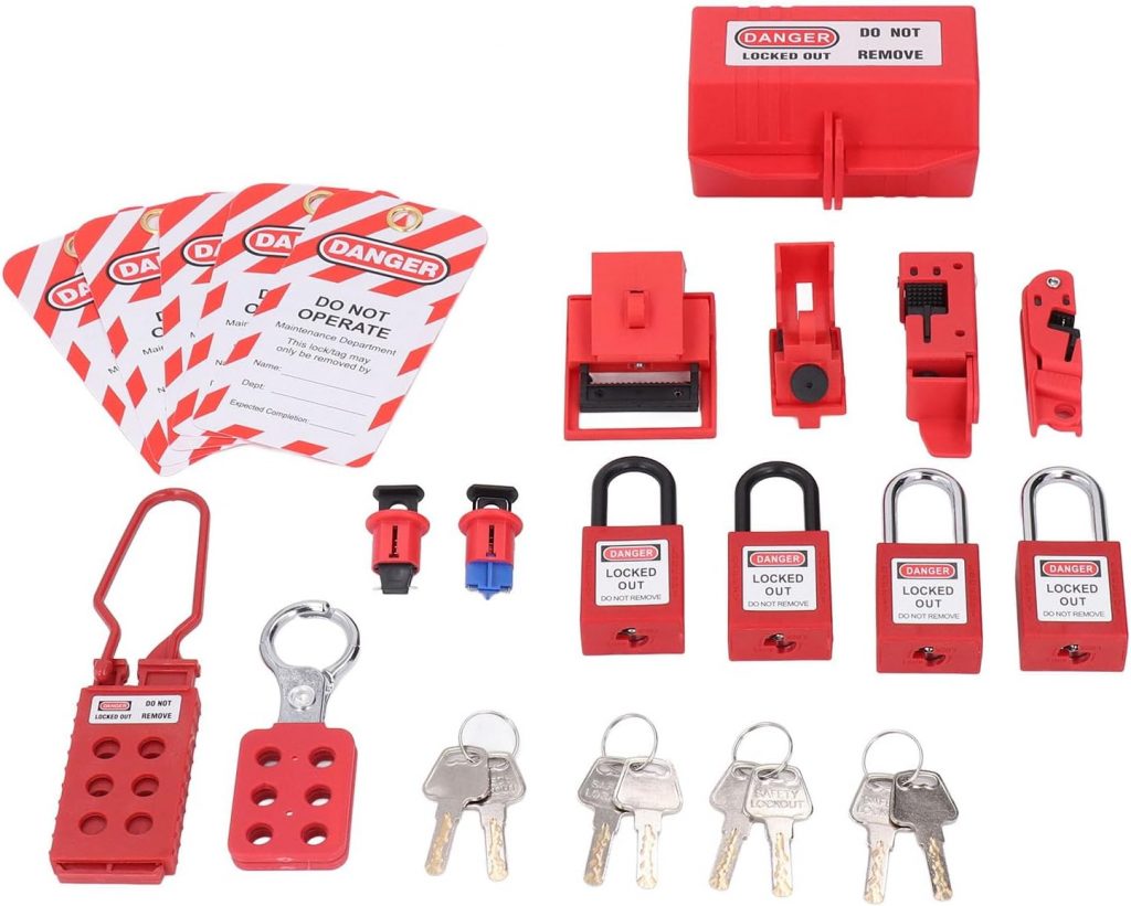 Lockout Kit, Elektrisches Lockout Tagout Kit, Edelstahl Kabelbinder, Steckdosensch, Haspen Stecker Lockout Loto Sicherheitsschlösser, Hängeetiketten10,00€ statt 71,34€➡️ https://www.amazon.de/dp/B0D4R1QV5T/?tag=preisfehlerheute-21