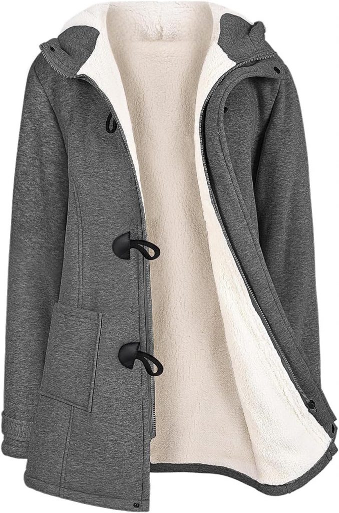 Nadeer Plüsch Jacken Für Damen Mantel Trenchcoat Kapuzenjacke Hornknöpfe Winter Parka Wollmäntel Winterjacke Fleece Hoodie Coat Kapuzen Wintermantel (Dunkelgrau,S)14.99€ ➡️ https://www.amazon.de/dp/B0CD1ZJSTP/?tag=preisfehlerheute-21