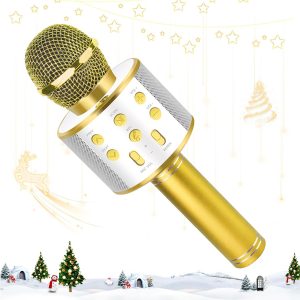 KEWUZY Drahtloses Bluetooth Mikrofon Karaoke, Mikrofon Kinder, Spielzeug Kinder, 5 in 1 KTV Karaoke Maschine Ab 3 4 5 6 7 8 9 10 11 12 Kind Geburtstag Geschenke3.99&euro; ➡️ https://www.amazon.de/dp/B0G13878TT/?tag=preisfehlerheute-21