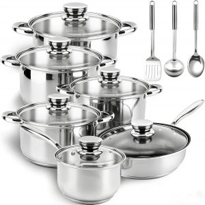 👑 Edelstahl Topfset Induktion - 15-teiliges Antihaft Pfannenset, 1 Bratpfanne 5 Töpfe 6 Deckel 3 Utensilien, mit Kühlen Griffen, Induktions- & ofenfest, Silber59,99€ statt 89,99€ - 34,00 % 🔥🚚 Verkauft von Colourcoco und Versand durch Amazon84 Bewertungen: 4.6 / 5.0 ⭐️⭐️⭐️⭐️⭐️🛒 zu Amazon https://www.amazon.de/dp/B0G3PJ8394/?tag=preisfehlerheute-21