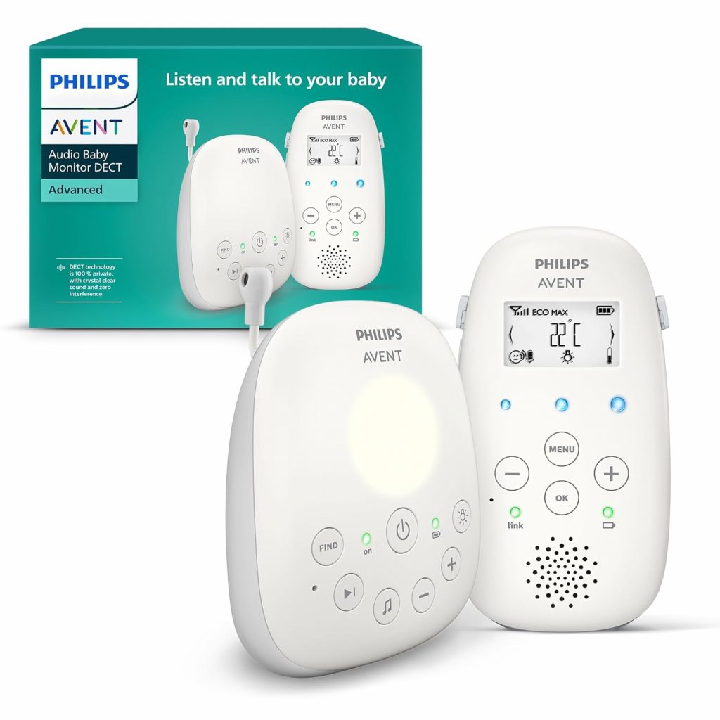 Philips &lrm;AVENT Audio Babyphone DECT-Technologie, Eco-Mode, Gegensprechfunktion, Schlaf- und Nachtlieder, Temperatursensor, maximale Reichweite, weiß (Modell SCD713/26)77,99€ statt 129,99€➡️ https://www.amazon.de/dp/B07F2CZJT2/?tag=preisfehlerheute-21