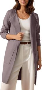 Timuspo Strickjacke Damen Lang Moden Coatigan Leichte Jacke mit Taschen Einfarbig Strickjacken Bequem Wintermantel Hellbraun S12.99&euro; ➡️ https://www.amazon.de/dp/B0DJ71X5Z1/?tag=preisfehlerheute-21