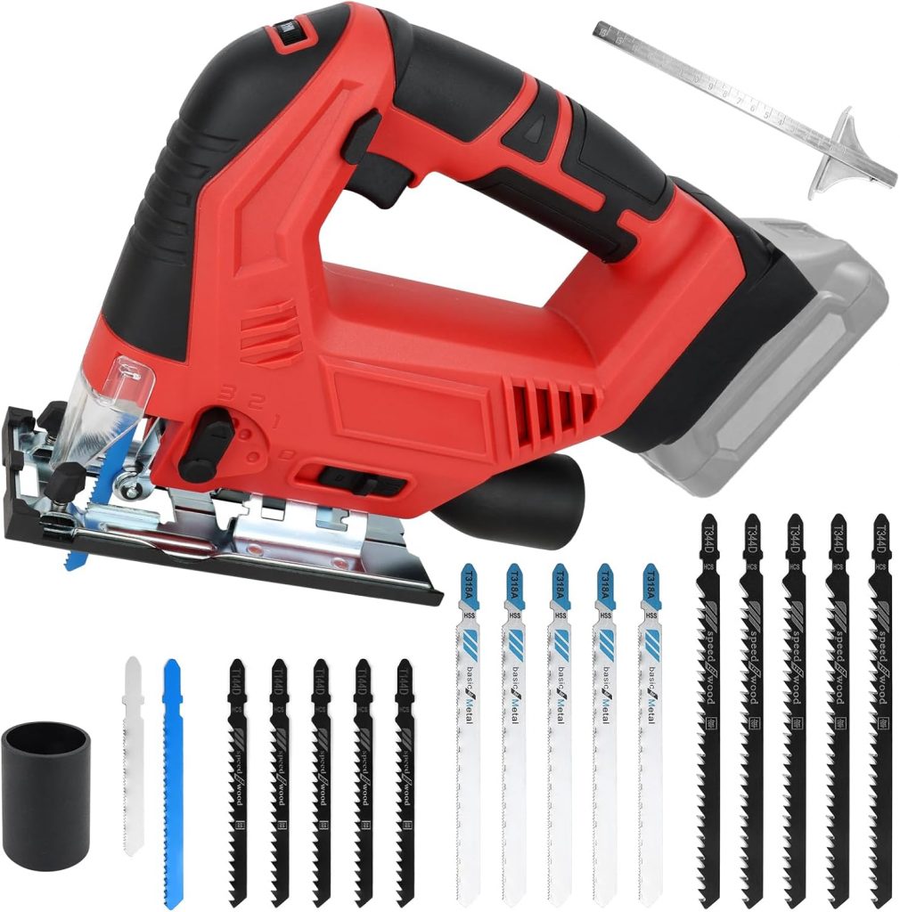 20V Akku Stichsäge, Kompatibel mit Milwaukee, 300W Elektrische Stichsäge mit 0-2700 U/min & 0-45° Schwenkung, 4 Pendelhübe Säge, mit 15 Stücke Sägeblatt-Set (Akku nicht Enthalten)15.89€ ➡️ https://www.amazon.de/dp/B0FX9ZMKVK/?tag=preisfehlerheute-21