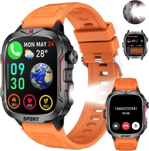 LIVLOV Smartwatch f&uuml;r Herren mit LED-Taschenlampe, 430 mAh Akku, 120 Sportmodi, Herzfrequenz-/Blutdruck-/Schlaf&uuml;berwachung, 1,96" Touchscreen, kompatibel mit Android und iOS (Orangefarbenes Silikon)9,99&euro; ➡️ https://www.amazon.de/dp/B0DHL4S5QM/?tag=preisfehlerheute-21