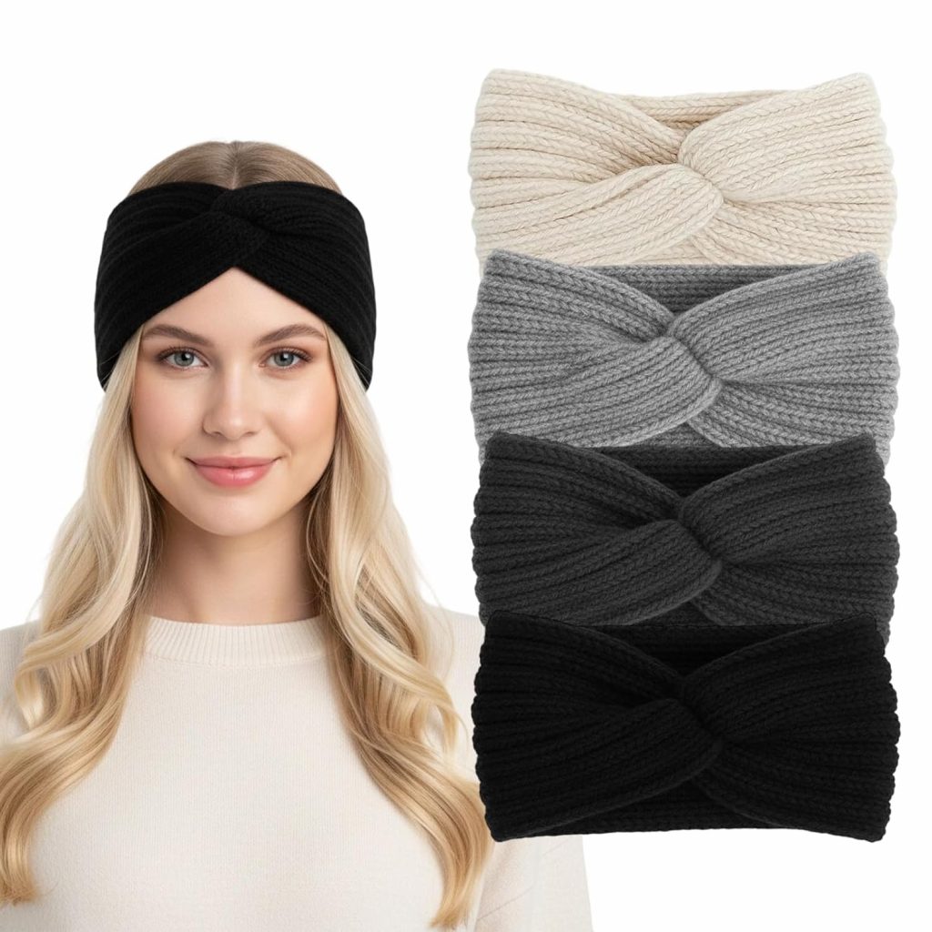 4 Stück Damen Gestrickt, Stirnband Winter, Winter Stirnband Strick, Kopfband Elastische Haarband Stirnband Häkelarbeit Ohr Wärmer Damen, Gestrickte Headwrap Kopfband Elastische2.69€ ➡️ https://www.amazon.de/dp/B0GHWT4GFM/?tag=preisfehlerheute-21