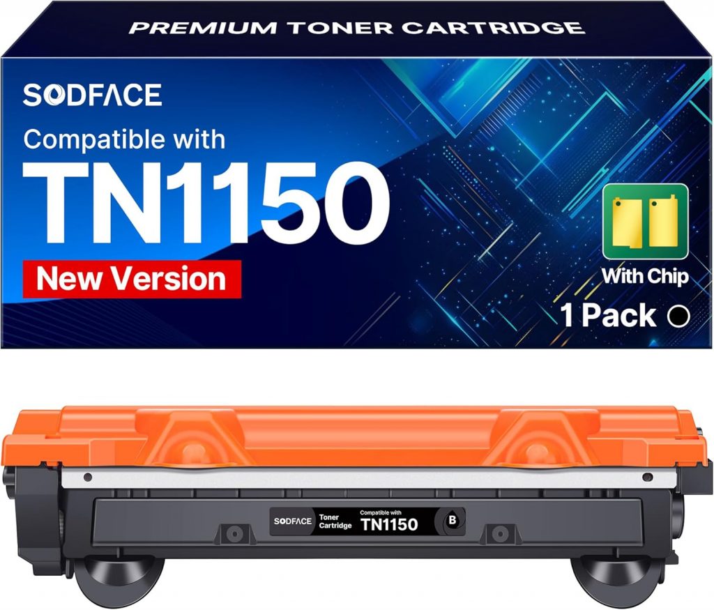 👑 TN1150 Tonerkartusche Kompatible für Brother TN-1050 Toner Schwarz für DCP-1510 DCP-1512 DCP-1610 DCP-1612, MFC-1810 MFC-1815 MFC-1910 (1er-Pack)
