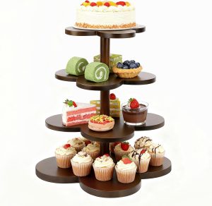 4 Etagen Tortenst&auml;nder aus Holz, SHAIDOJIO Cupcake St&auml;nder in Pflaumenbl&uuml;tenform, Kuchenst&auml;nder f&uuml;r Kuchen Desserts Obst Etagere Torte f&uuml;r Geburtstag Hochzeit Party Abschlussfeier Babyparty Festivals5.65&euro; ➡️ https://www.amazon.de/dp/B0FLPJFG8W/?tag=preisfehlerheute-21